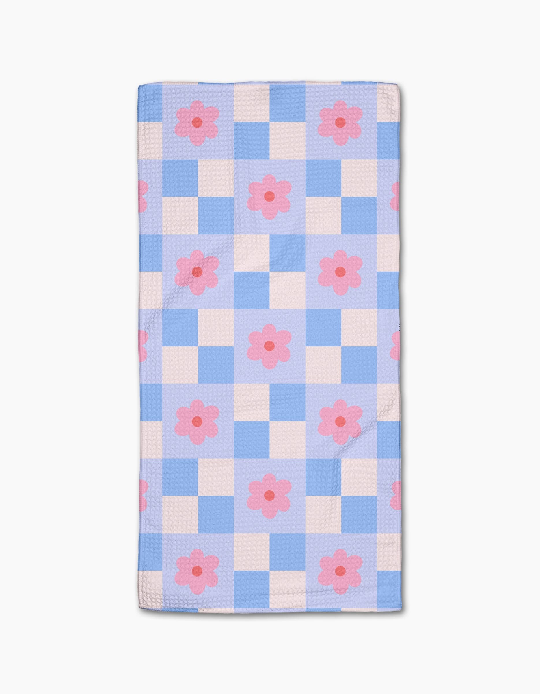 Blue Checkered Florals
