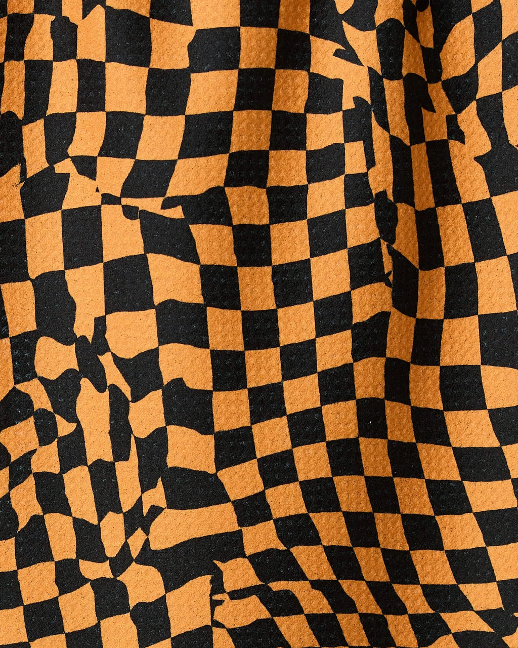 Glitchy Check Orange