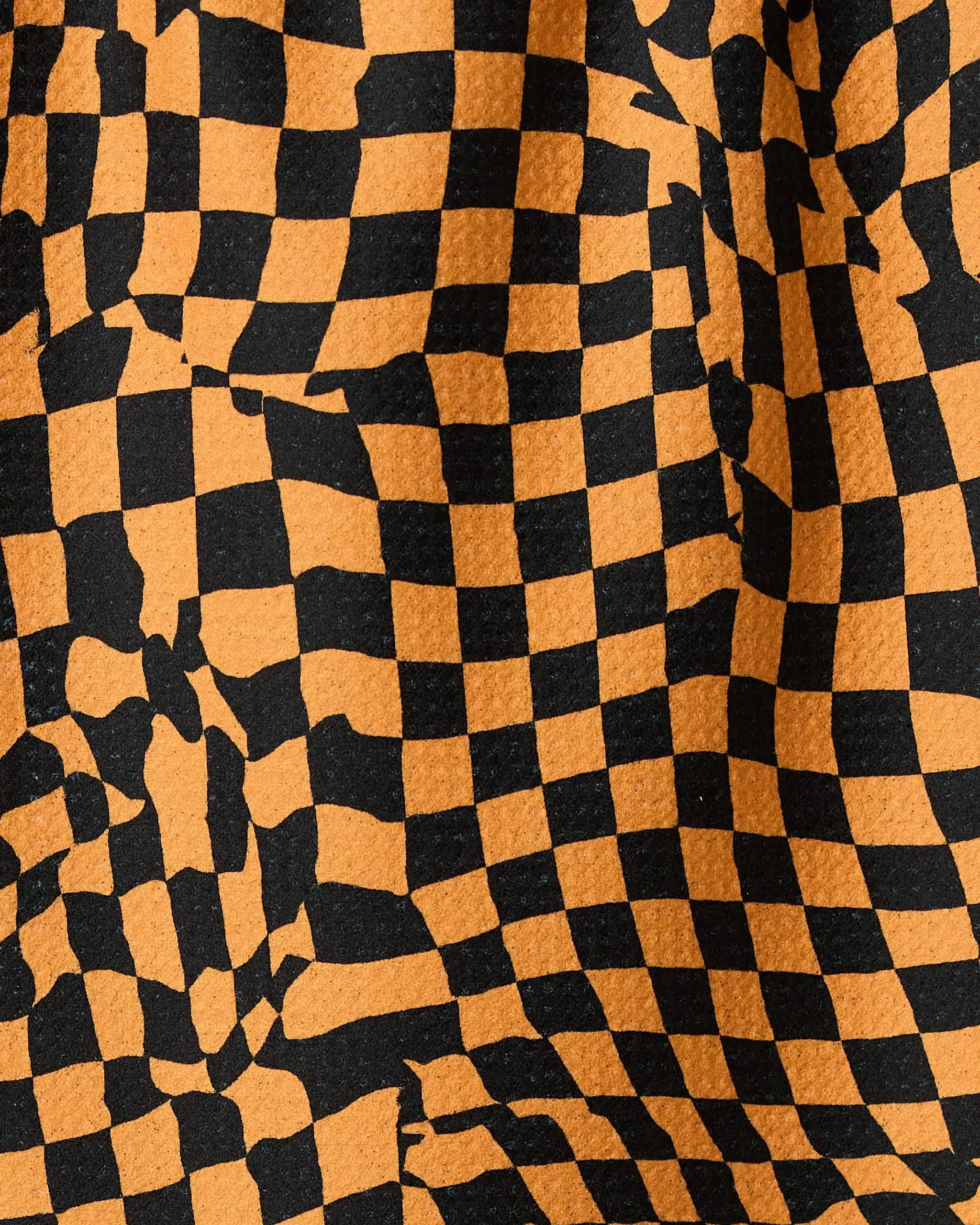 Glitchy Check Orange